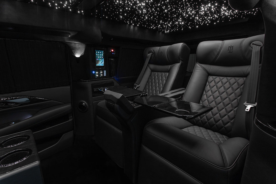 Lexani Motorcars Cadillac Escalade 30" Extended Viceroy Interior Airline Style Tables